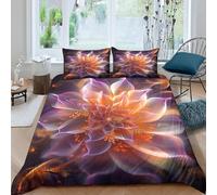 Set Di Biancheria Da Letto Di 3D Fiori Stampa Digitale, 3 Pezzi In Microfibra Con Chiusura E Federa A Cerniera Set Copripiumino 260X230 Cm-37834200131