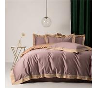 Set di Biancheria da Letto di Cotone Egiziano da 1000tc Copertina Trapunta Copertina di Copertura del piumone King Size Lines Nordic (Colore: Una Dimensione: 4pc King Size 4pcs) (Una Taglia Queen 4