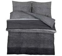 Set di biancheria da letto grigio scuro, 260 x 240 cm, in 100% microfibra, con 2 federe per camera da letto, design moderno boho, su misura e facile da pulire
