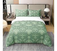 Set di biancheria da letto in 100% cotone damascato barocco super king size boho etnico Paisley Flower copripiumino per bambini adolescenti adulti vintage floreale foglie bohémien copripiumino moda