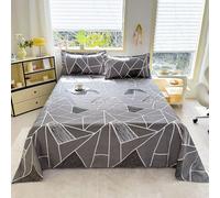 Set di biancheria da letto in cotone con stampa di aloe, composto da 3 pezzi (copripiumino e federe) senza imbottitura 120cm*230cm,160cm*230cm,230cm*250cm,200cm*230cmGeometricoAltro poliestere