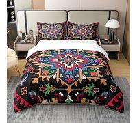 Set di biancheria da letto in puro cotone di lusso, stile barocco, stile barocco, con motivo floreale vintage, per bambini, adolescenti, adulti, classico, elegante, morbido e traspirante, king size