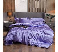 Set di Biancheria da Letto in Seta, Lenzuola E Federe in Raso di Seta Pura, Antiacaro per Alleviare Le Malattie della Pelle, Seta di Gelso Lavabile in Lavatrice