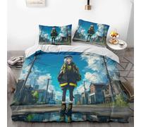 Set di biancheria da letto in tre pezzi, motivo fantasy, in morbida microfibra, copripiumino con due federe (01,135 x 200 cm+80 x 80 cm*2)