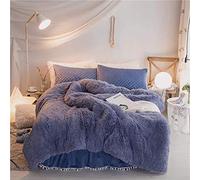 Set di Biancheria da Letto Invernale GUOJM, Flanella Singola Shaggy a 4 pc Set di coperture per piumone (Coperchio 1duvet + 2 federe + 1 Foglio Letto Trapuntato 3 Copertura Laterale Gonna a Letti)