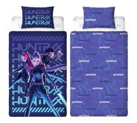 Set di biancheria da letto K Pop Demon Hunters con licenza ufficiale, 3 pezzi, design esclusivo, copripiumino singolo, federa e lenzuolo con angoli, per letto singolo