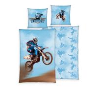 Set Di Biancheria Da Letto Motocross 2 Pezzi 135x200 CM 100% Microfibra