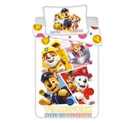 Paw Patrol, biancheria da letto per bambini, set copripiumino 100 x 135 cm, federa 40 x 60 cm, in cotone, per ragazze e ragazzi Öko tex