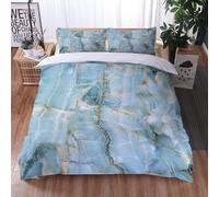 Set di Biancheria da Letto per Adulti in Marmo Blu - Copripiumino 260X220 con Texture in Marmo Blu 2/3 Pezzi - Set Copripiumino 260X220 Moderno in Morbida Microfibra Traspirante con Chiusura a Cernie