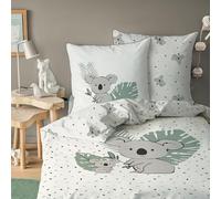 Set di biancheria da letto per bambini, 135 x 200 cm, 80 x 80 cm, koala, morbido, di alta qualità e delicato sulla pelle, biancheria da letto per ragazze, ragazzi, 100% cotone