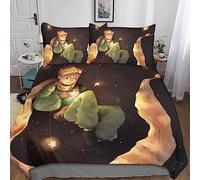 Set Di Biancheria Da Letto Per Bambini, Con Copripiumino E Federe, Motivo Il Piccolo Principe, in Microfibra, Con Nascosta Chiusura Lampo Double（200x200cm）