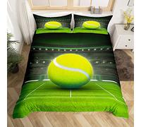 Set di biancheria da letto per bambini con palla da tennis 3D per ragazzi, ragazze, donne, uomini, camera da letto, tennis, sport Comforter set atleta competitivo doppio