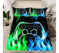 Set di biancheria da letto per letto king size, motivo videogiochi, 3 pezzi, per ragazze, ragazzi e donne, decorazione per la stanza, lenzuolo con angoli 3D, moderno, alla moda, con tasca profonda