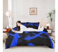 Set di biancheria da letto per letto singolo, motivo astratto moderno e semplice, 2 pezzi, motivo geometrico estetico, decorazione per la camera di bambini, ragazzi e ragazze, 1 federa, senza piumino