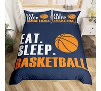 Set di biancheria da letto per pallacanestro 3D Ball Sport Set da letto per ragazzi ragazze donne uomini blu mangiare sonno basket biancheria da letto set copripiumino giochi palla doppio copriletto