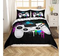 Set di Biancheria da Letto per Ragazzi e Bambini - Copripiumino Colorato Con Controller di Gioco Moderno - per Letto Singolo