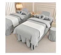 Set Di Biancheria Da Letto per Spa Da 7 Pezzi, Include Lenzuolo, Copripiumino, Anima Del Piumino, Federa, Poggiapiedi, Poggiatesta E Coprisgabello(Multi-colored/C,190x70x55 cm)