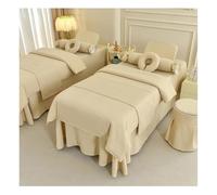 Set Di Biancheria Da Letto per Spa Da 7 Pezzi, Include Lenzuolo, Copripiumino, Anima Del Piumino, Federa, Poggiapiedi, Poggiatesta E Coprisgabello(Multi-colored/G,180x70x55 cm)