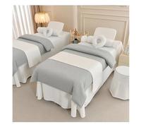 Set Di Biancheria Da Letto per Spa Da 7 Pezzi, Include Lenzuolo, Copripiumino, Anima Del Piumino, Federa, Poggiapiedi, Poggiatesta E Coprisgabello(Multi-colored/D,185x70x55 cm)