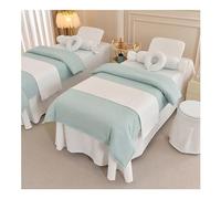 Set Di Biancheria Da Letto per Spa Da 7 Pezzi, Include Lenzuolo, Copripiumino, Anima Del Piumino, Federa, Poggiapiedi, Poggiatesta E Coprisgabello(Multi-colored/B,190x70x55 cm)