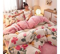 Set di Biancheria da Letto re e Inverno Spessa Neve in Flanella invalida a Doppia Faccia a Doppia Faccia a Quattro Pezzi 1,5 m di Copertura piuminole per Vello corallino da Letto Confession_1.2m Bene