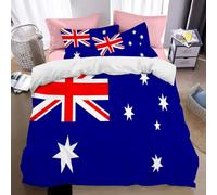Set di biancheria da letto separare Comforter per tutte le stagioni con 1 federe, 1 pezzi, set di biancheria da letto Simbolismo spirituale del vento bandiera australiana Blu navy con chiusura lampo