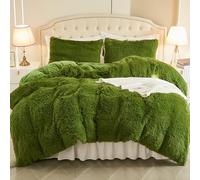 Set di biancheria da letto soffice EMME - 200 x 200 cm, in flanella, morbido copripiumino con 2 federe da 80 x 80 cm, Turchese