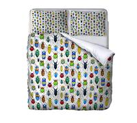 Set Di Biancheria Da Letto Stampati In Stampa Di Insetti Colorati 3D 200X200Cm, 3 Pezzi Set Copripiumino Una Piazza E Mezza In Microfibra Con Cerniera E 2 Federa, Per Bambini/Adulti