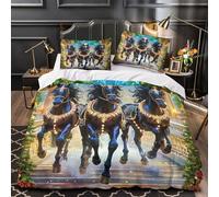 Set Di Biancheria Da Letto Untamed Horse, Microfibra, Con Chiusura E Federa Per Coppia Adulti, Camera Lusso Decorazione (Animal Art -Super King(260x220cm))
