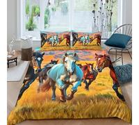 Set Di Biancheria Da Letto Untamed Horse, Microfibra, O Lenzuolo Con Cerniera Per Coppia Adulti, Facile Da Pulire (Animal Art -King(220x240cm))
