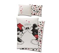 Set Di Biancheria Disney Topolino Singolo Copripiumino Euro Bianco Amore