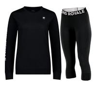 Set di biancheria intima da sci Mons Royale Cascade/Yotei, donna, nero