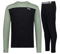 Set di biancheria intima da sci Mons Royale Cascade/Yotei, uomo, nero/verde