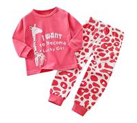 Set di Biancheria Intima per Bambini Pigiama Autunnale Puro Abbigliamento per la casa per Ragazze CuHK Abbigliamento per Bambini H