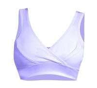 Set di biancheria intima per gravidanza con funzione avvolgente frontale, traspirante, con ferretto, reggiseno, canotta, reggiseno per gravidanza, seni, Lilla, XXL