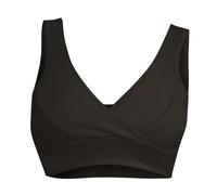 Set di biancheria intima per gravidanza con funzione avvolgente frontale, traspirante, con ferretto, reggiseno, canotta, reggiseno per gravidanza, seni, Nero , XXL