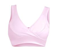 Set di biancheria intima per gravidanza con funzione avvolgente frontale, traspirante, con ferretto, reggiseno, canotta, reggiseno per gravidanza, seni, Colore: rosa., XL
