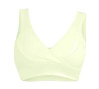 Set di biancheria intima per gravidanza con funzione avvolgente frontale, traspirante, con ferretto, reggiseno, canotta, reggiseno per gravidanza, seni, verde, XL