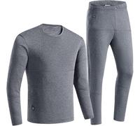 Set di Biancheria Intima Riscaldata Invernale Calda da Uomo 22 Aree di Riscaldamento USB Abbigliamento Ricaricabile in Pile Termico Long Johns, Grey, 5XL(190cm95kg)
