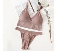Set Di Biancheria Intima Senza Cuciture Da Donna 2 Pezzi Bra + Perizoma Bralette