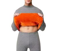 Set di biancheria intima termica a collo alto in pile dorato, da uomo e donna, con imbottitura spessa, pantaloni Qiu Jie Qiu in un set di due anziani per interni ed esterni, regali di Natale, Grigio