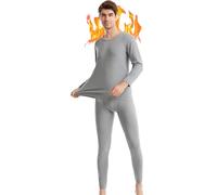 Set di Biancheria Intima Termica da Uomo con Strato di Base Invernale Superiore e Inferiore, Ultra Morbido, Pantaloni Lunghi, Evelina, X-Large