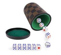 Set di bicchieri a cubetti, in pelle, con cubetti, posate da shock, in pelle, gioco (egiziano)