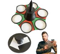 Set di bicchieri da shot con ruota della roulette, 14 x 14 x 13 cm, design divertente e divertente, kit di intrattenimento compatto per riunioni di famiglia, eventi di