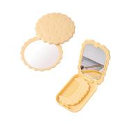 Set di bicchieri da trucco portatili a forma di biscotto, pieghevoli, rotondi, ideali per viaggi e viaggi quotidiani