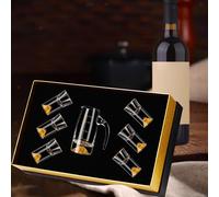 Set di bicchieri da vino, bicchiere da regalo per la casa con versatore,