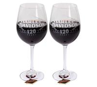 Set di bicchieri da vino con logo Harley-Davidson per il 120 anniversario, edizione limitata - 19 oz.