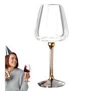 Set di bicchieri da vino - Tazze da vino da 8 pollici, set di calici da whisky portatili, bicchieri da vin decorativi | Calici ergonomici rotanti a prova di perdite, organizer per vetreria in