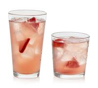 Set di bicchieri Libbey Flare Tumbler e Rocks, eleganti bicchieri da bere senza piombo, set di 16 bicchieri da cucina versatili e lavabili in lav