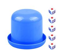 Set di bicchieri per dadi da bar, set di bicchieri per shaker con coperchio, set divertenti di bicchieri di dadi, bicchiere di dadi impilabile con 5 dadi, set di dadi per famiglia per fede
